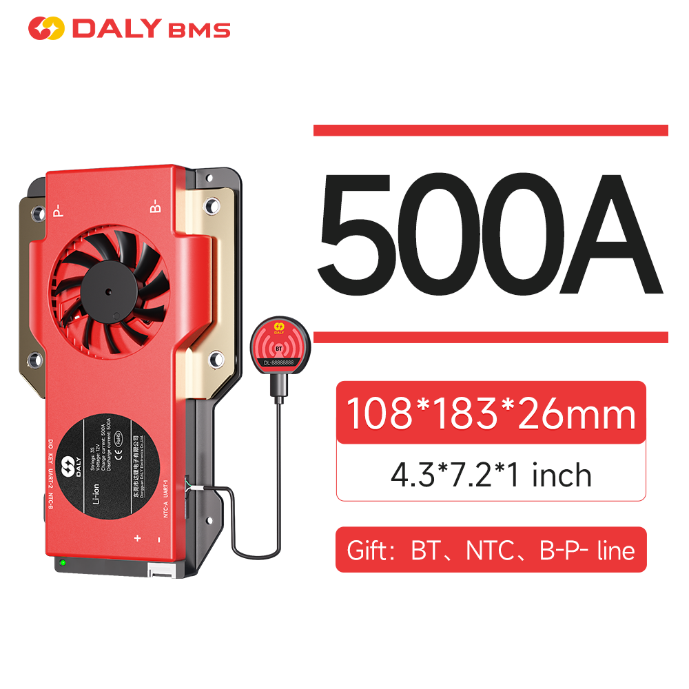 DALY BMS Intelligente Per Batterie Al Litio LiFePO4. Versioni 4S 12V, 8S 24V O 16S 48V. Con Funzione Bluetooth E UART.