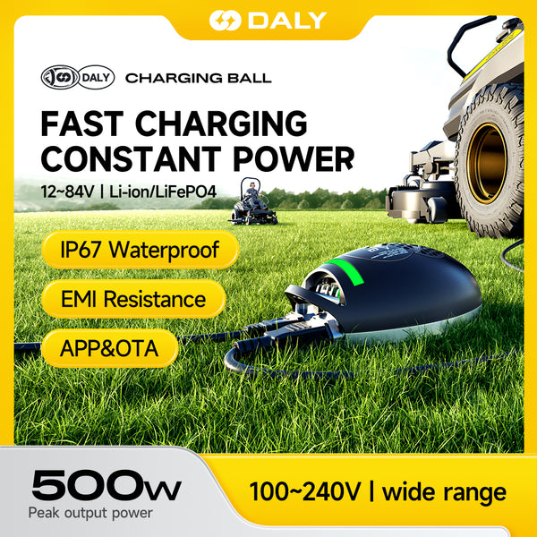 Daly High Power Supply 500W Charger 5A-40A for Lithium Battery Li-ion LifePO4 12V 24V 36V 48V 60V 72V 84V IP67 Waterproof Charger