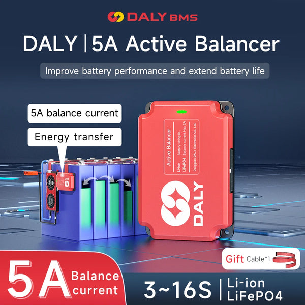 Daly BMS 5A Active Balancer 3S 4S 6S 7S 8S 10S 12S 13S 14S 15S 16S For Lifepo4 and Li-ion Battery